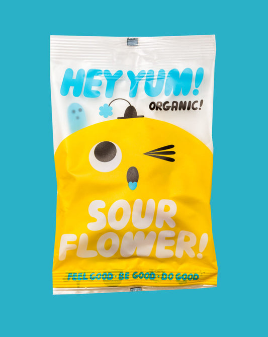 Sour Flower - Organic Sour Fruit Gummies - 100Gr