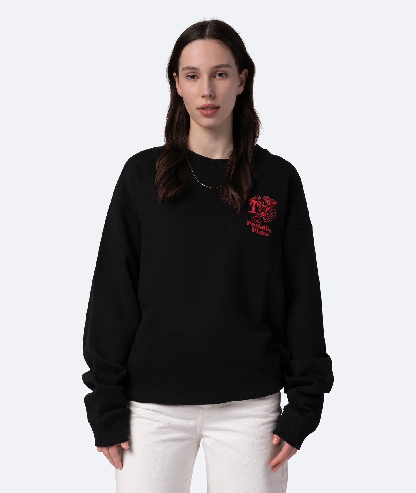 Paradise Pizza Sweater - Black