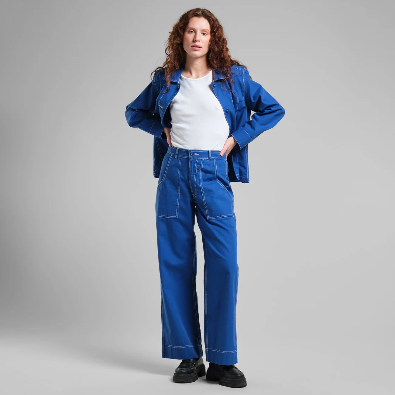 Workwear Pants - Vara Canvas - Surf Blue