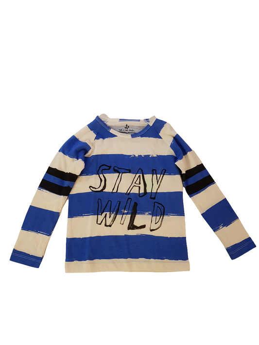 Longsleeve Raglan - Blue Stripes XL