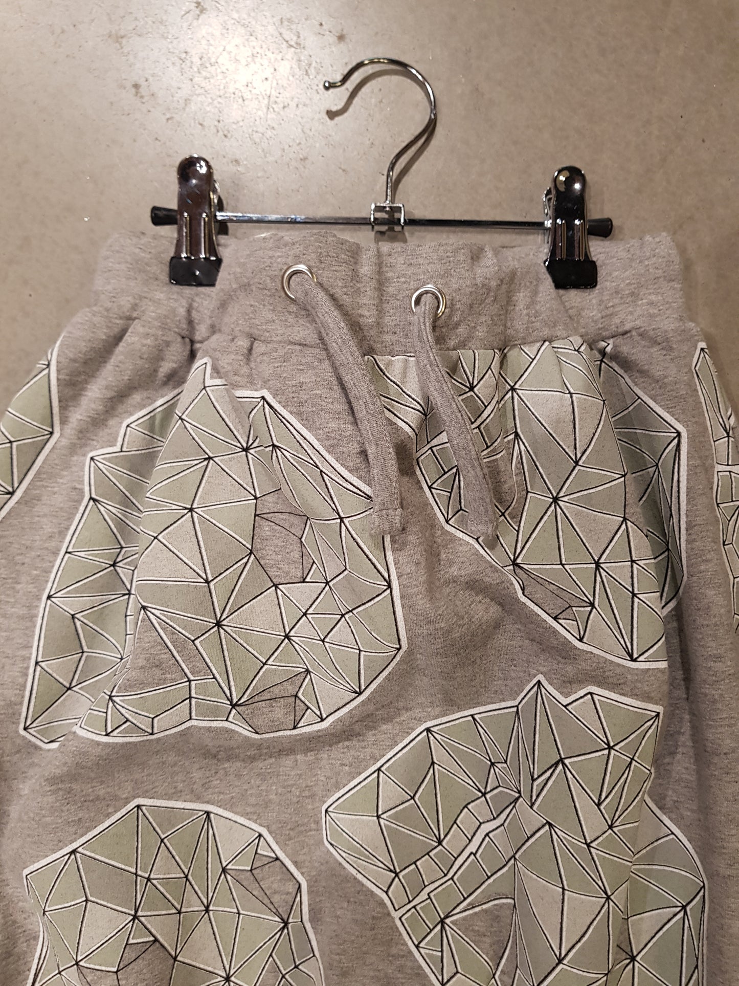 Jogging - pants - Print - Grey