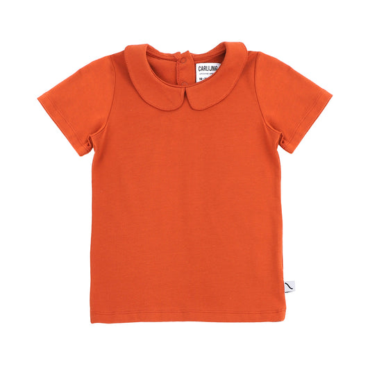 T-shirt - collar - cinnamon