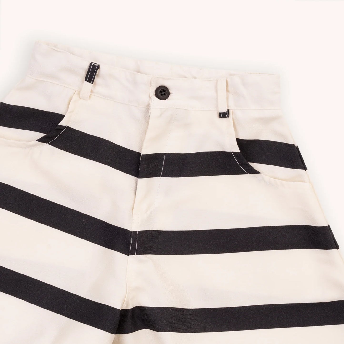 *Stripes Black - Loose Fit Shorts