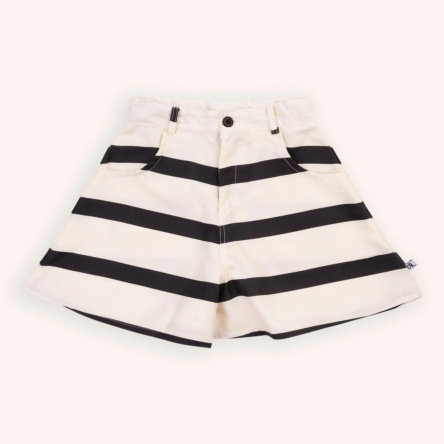 *Stripes Black - Loose Fit Shorts