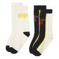 Pack 2 Chaussettes Pizza Smile - Off White