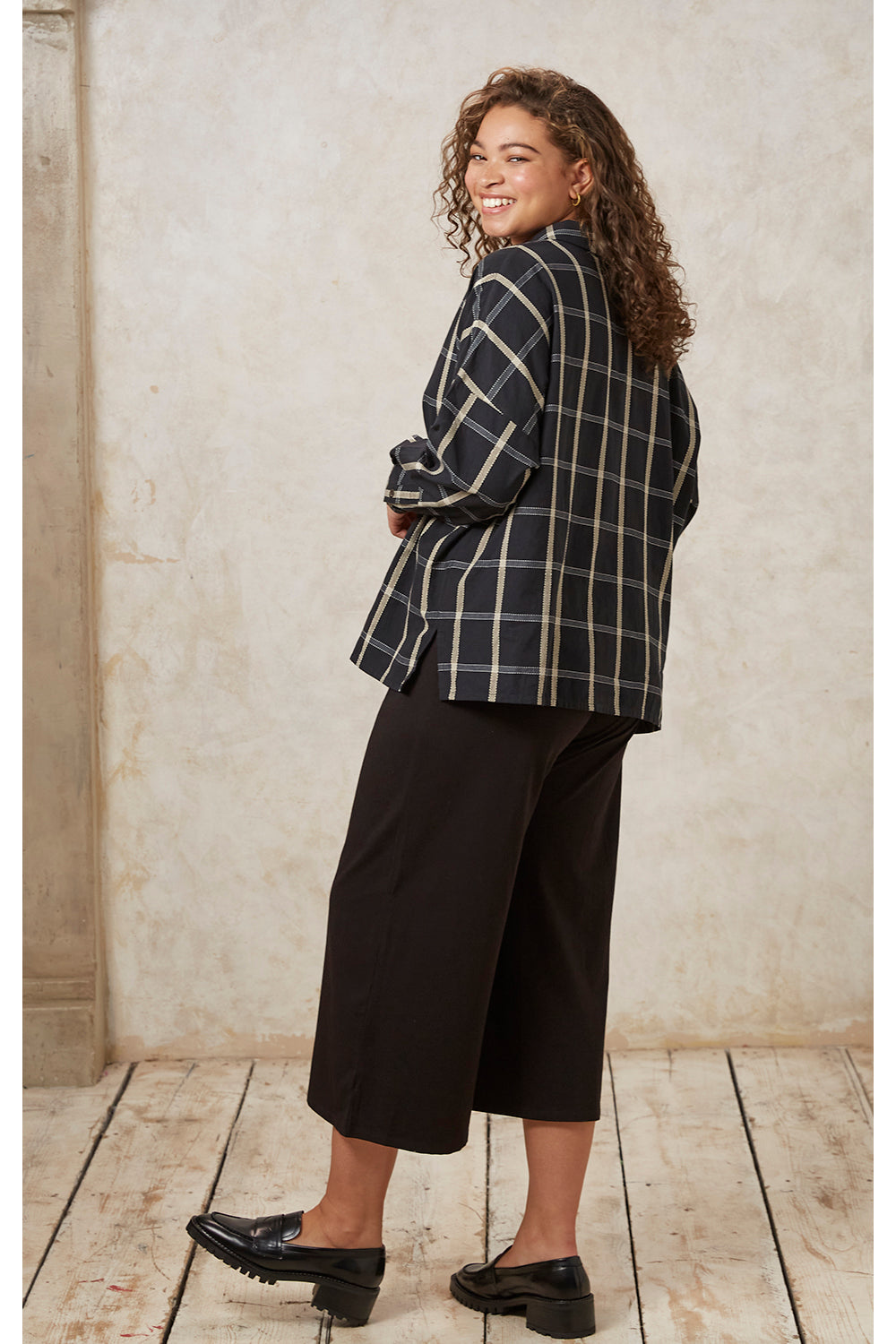 Nadia Checked Shirt - Black check